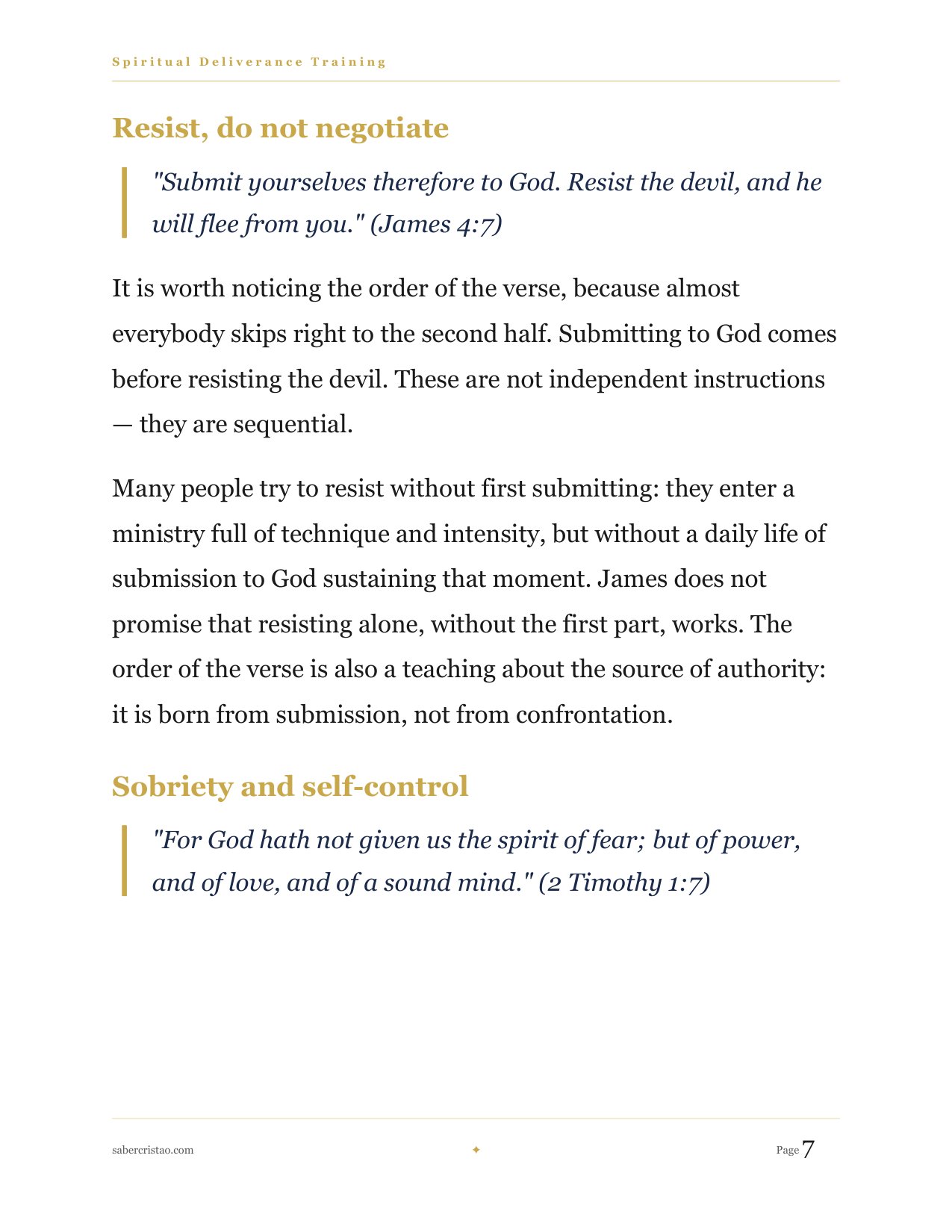 Inside page with highlighted Bible quotes